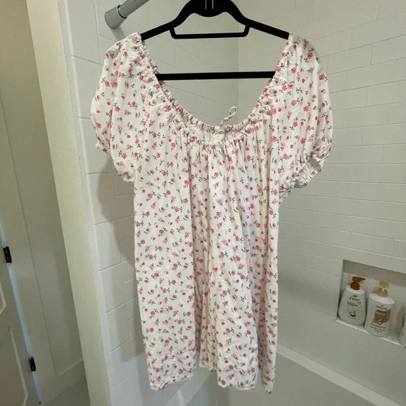 Oak Meadow Mini Dress with Pink Floral Print - Picture 5 of 5